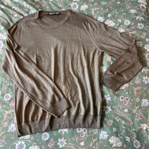 Canali Taupe Crewneck Sweater